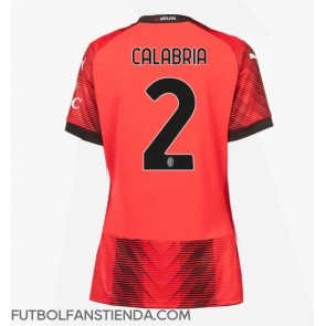 AC Milan Davide Calabria #2 Primera Equipación Mujer 2023-24 Manga Corta